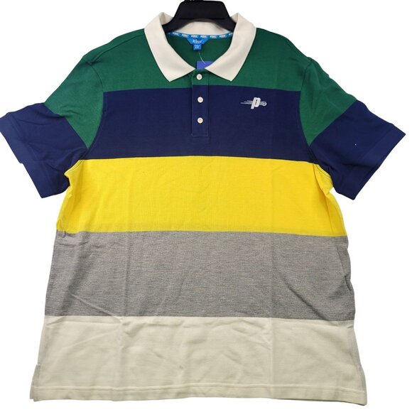 Prince Color Blocked Polo Striped Embroidered Logo Evergreen Combo XXL - Picture 1 of 7